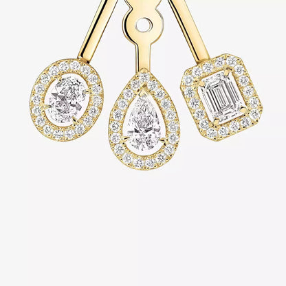 [Angela Jewelry] My Twin Trio  Diamond Earrings