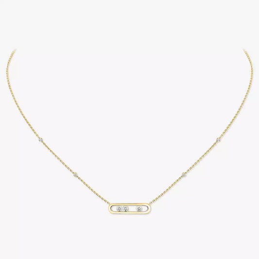 [Angela Jewelry] Baby Move Gold Diamond Necklace