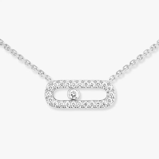 [Angela Jewelry]Diamond Necklace Move Uno
