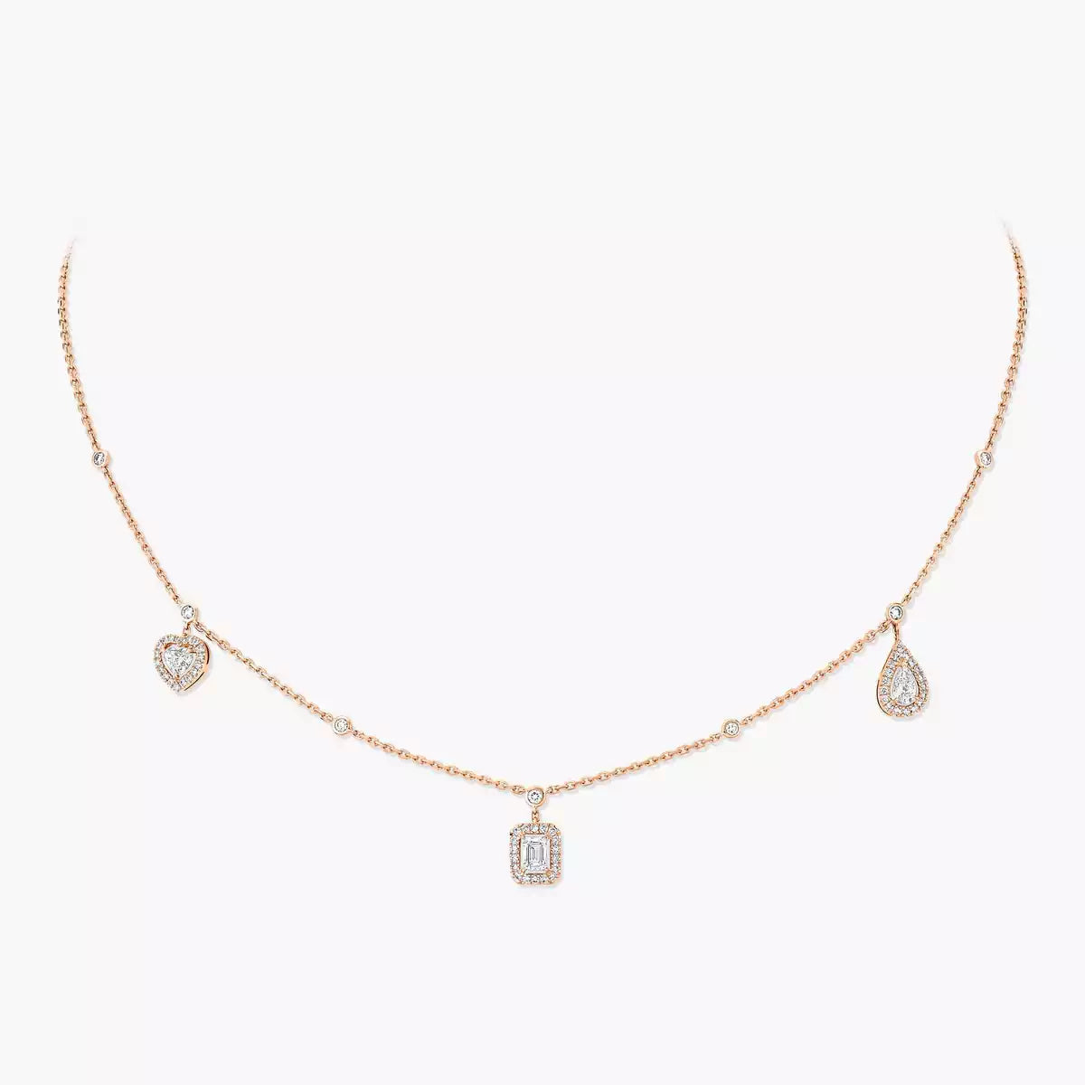 [Angela Jewelry]My Twin Diamond Necklace in Silver