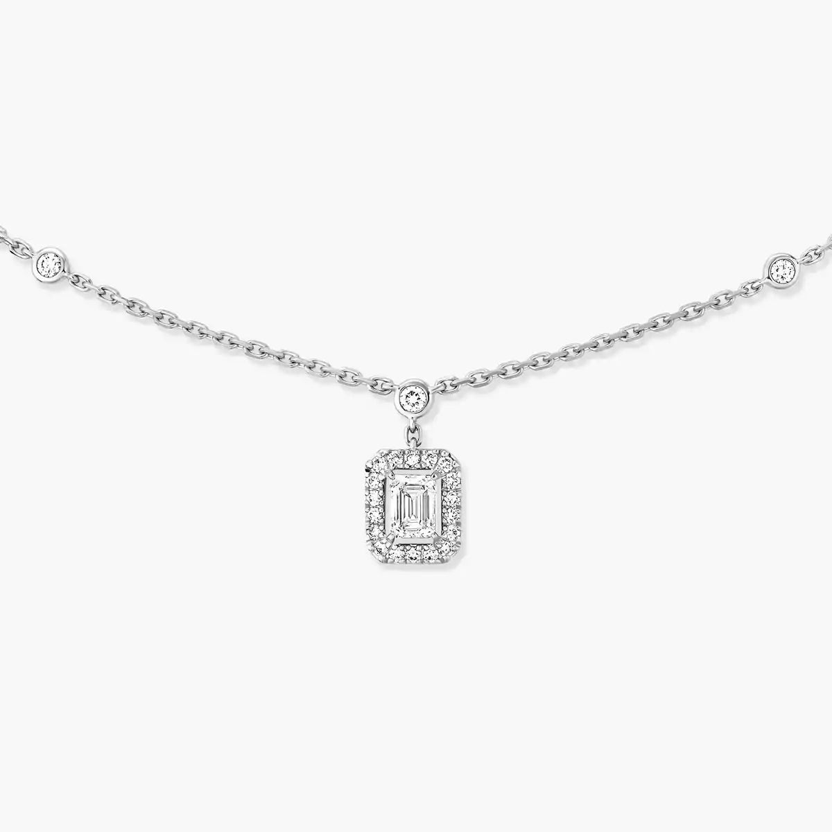 [Angela Jewelry]My Twin Diamond Necklace in Silver