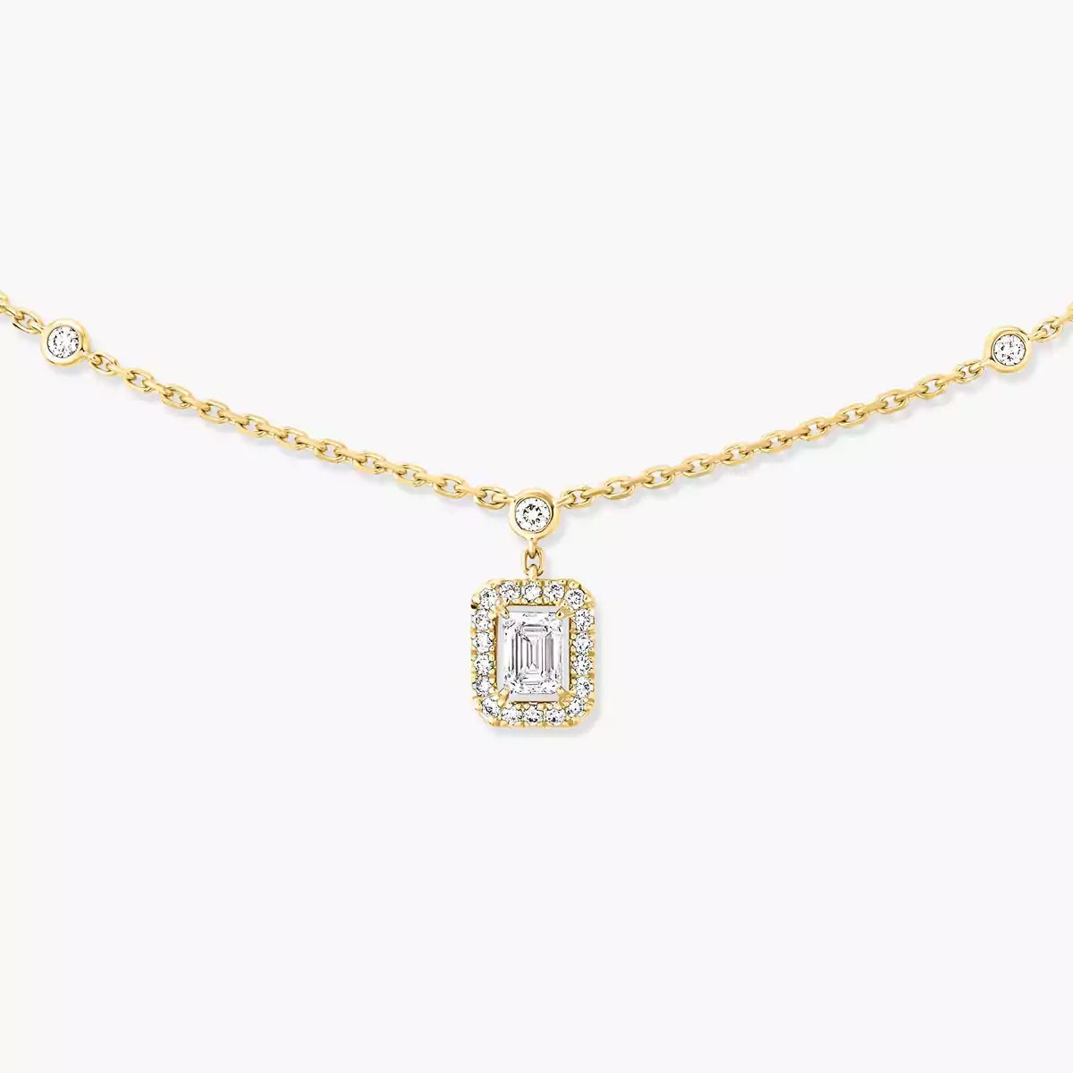 [Angela Jewelry]My Twin Diamond Necklace in Silver