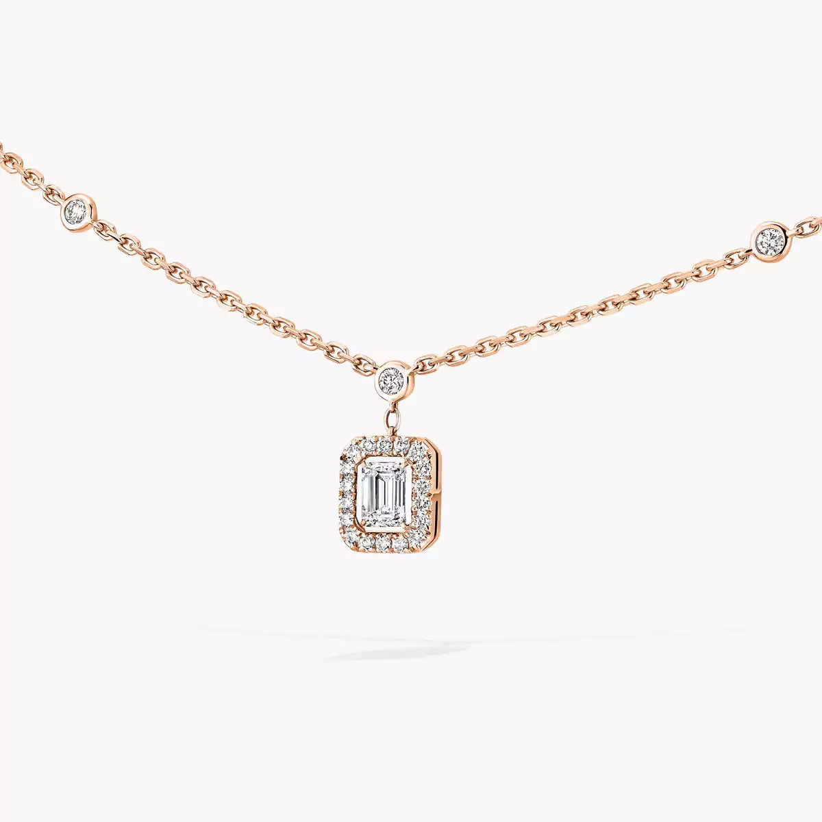 [Angela Jewelry]My Twin Diamond Necklace in Silver