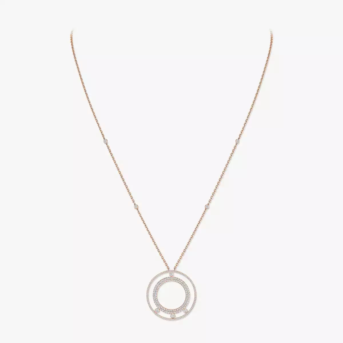 [Angela Jewelry]Move Romane Long Pave_-Set Diamond Necklace