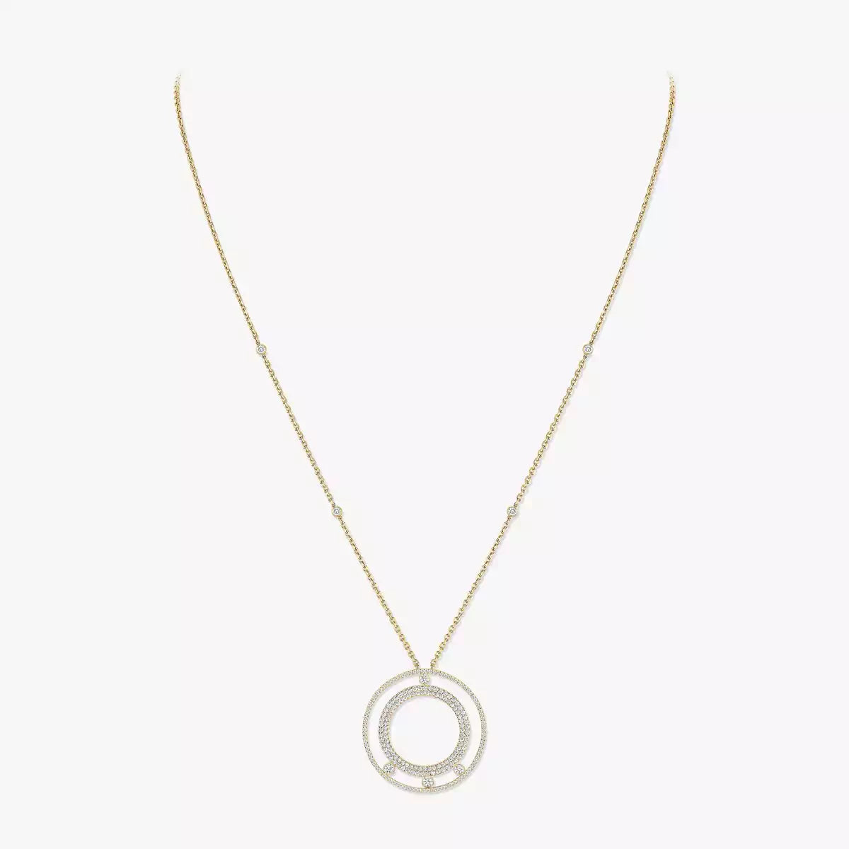 [Angela Jewelry]Move Romane Long Pave_-Set Diamond Necklace