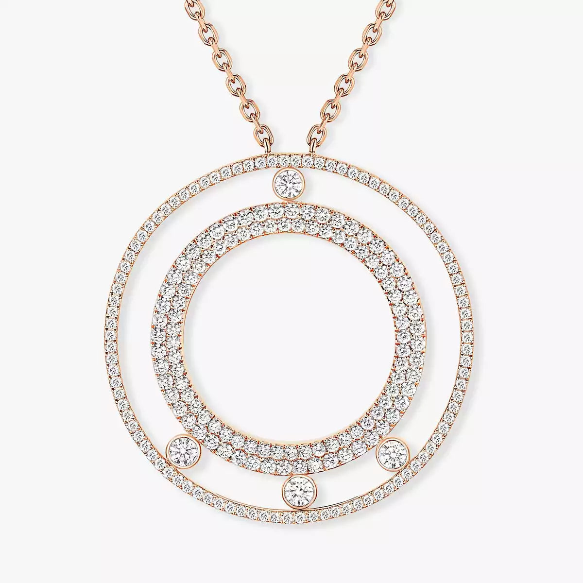 [Angela Jewelry]Move Romane Long Pave_-Set Diamond Necklace