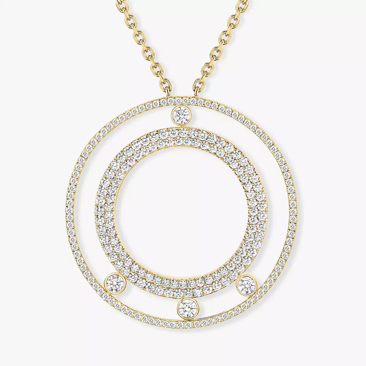 [Angela Jewelry]Move Romane Long Pave_-Set Diamond Necklace