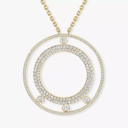 [Angela Jewelry]Move Romane Long Pave_-Set Diamond Necklace