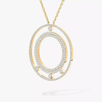 [Angela Jewelry]Move Romane Long Pave_-Set Diamond Necklace