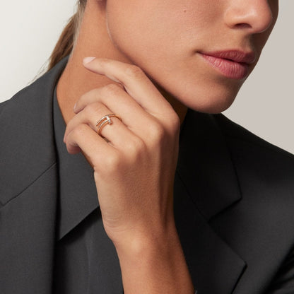 [Angela Jewelry]JUSTE 1.8MM HALF DIAMOND RING