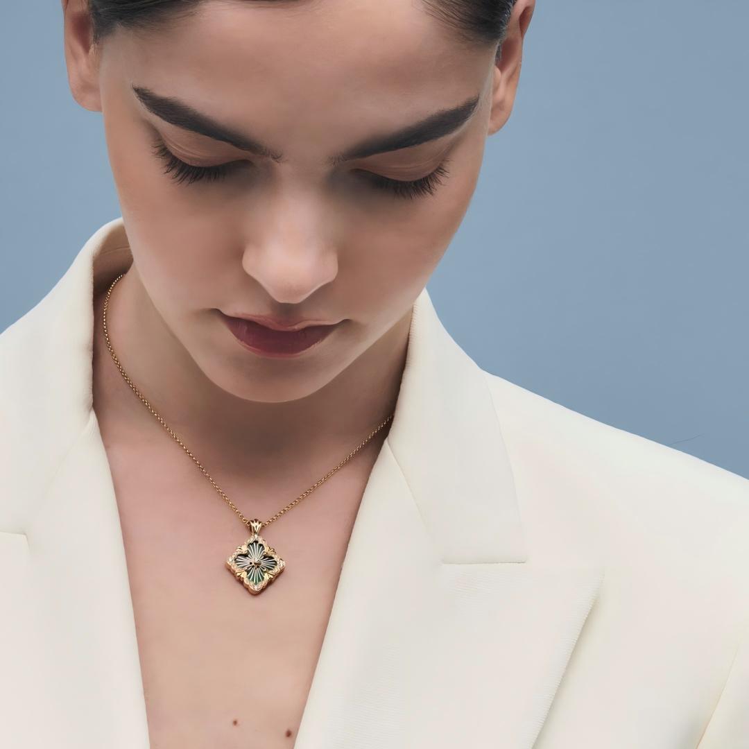 [Angela Jewelry]OPERA TULLE ENAMEL NECKLACE