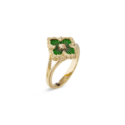 [Angela Jewelry]OPERA TULLE  RING WITH  ENAMEL BACKGROUND