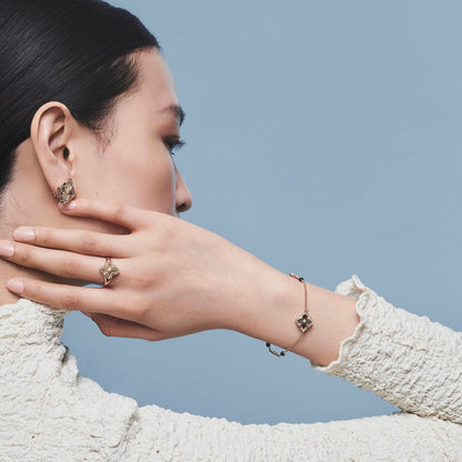 [Angela Jewelry]OPERA TULLE  RING WITH  ENAMEL BACKGROUND