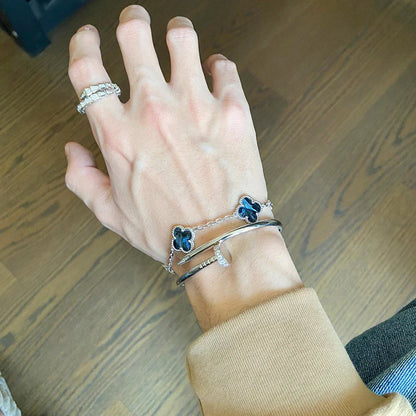[Angela Jewelry]CLOVER 5 MOTIF PIETERSITE BRACELET COLLECTION