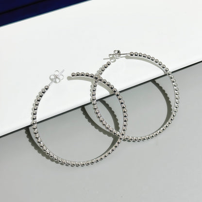 [Angela Jewelry] SMOOTH BEAD STUD EARRINGS