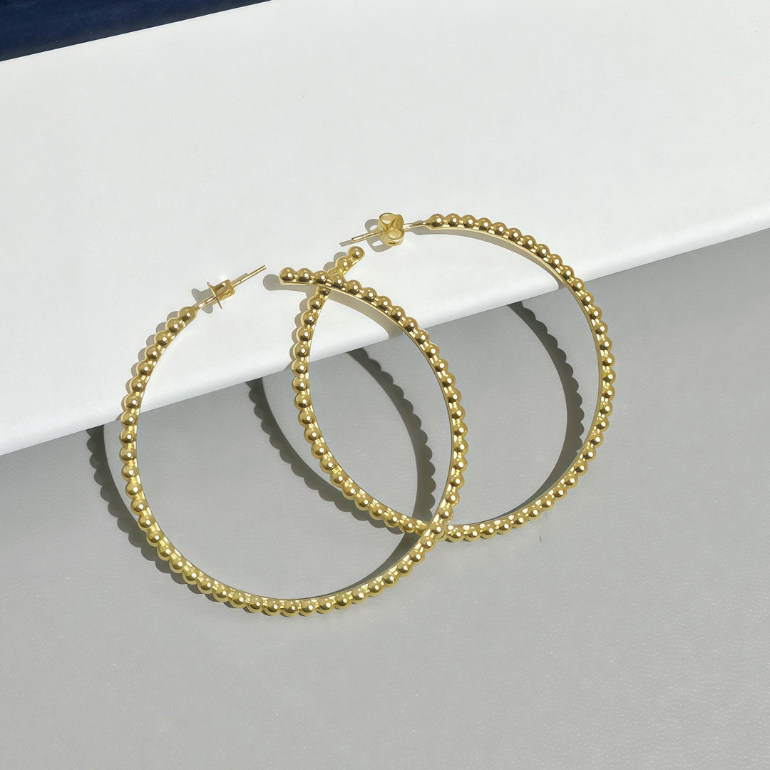 [Angela Jewelry] SMOOTH BEAD STUD EARRINGS