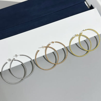 [Angela Jewelry] SMOOTH BEAD STUD EARRINGS