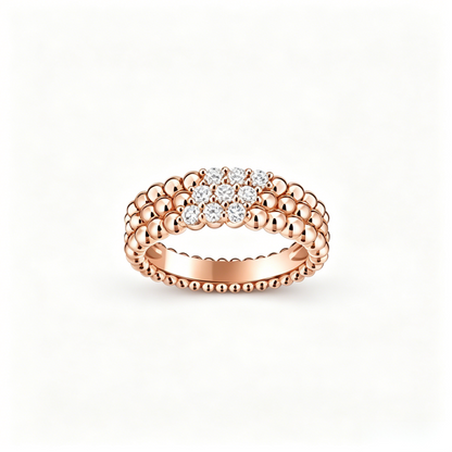 [Angela Jewelry] THREE-ROW DIAMOND RING