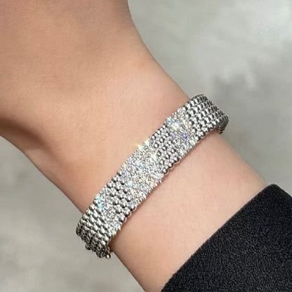 [Angela Jewelry]  FIVE-ROW DIAMOND BRACELET