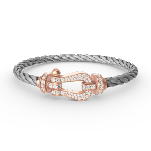 [アンジェラジュエリー]フォース ラージホースシュー フルダイヤモンドブレスレット ローズゴールド