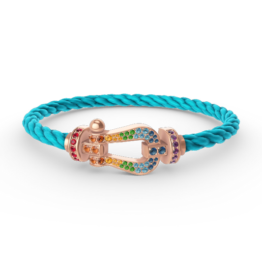 [Angela Jewellery]FORCE LARGE HORSESHOE  COLORED DIAMOND BRACELET ROSE GOLD
