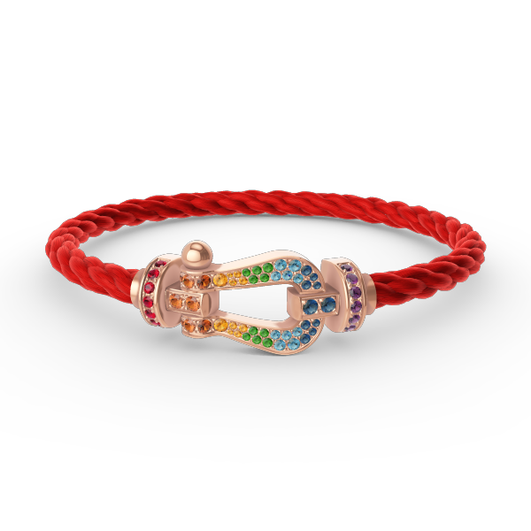 [Angela Jewelry]FORCE LARGE HORSESHOE  COLORED DIAMOND BRACELET ROSE GOLD