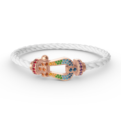 [Angela Jewelry]FORCE LARGE HORSESHOE  COLORED DIAMOND BRACELET ROSE GOLD
