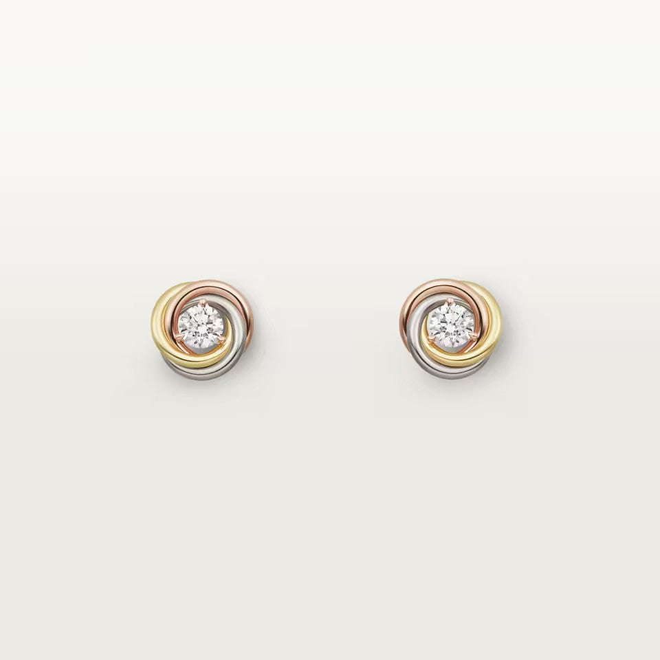 [Angela Jewelry]TRINITY STUD DIAMOND EARRINGS