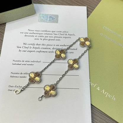 [Angela Jewelry] CLOVER 5 MOTIF LASER BRACELET COLLECTION