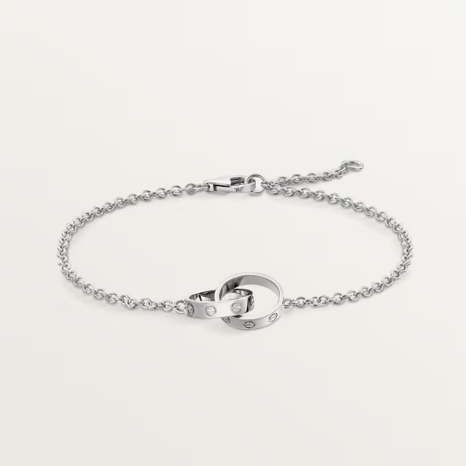 [Angela Jewelry]LOVE BRACELET DOUBLE RING