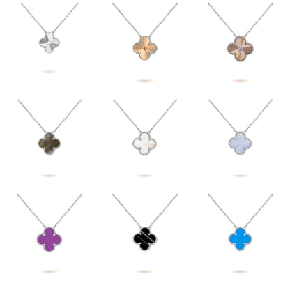 [Angela Jewelry]CLOVER 15MM NECKLACE SILVER COLLECTION