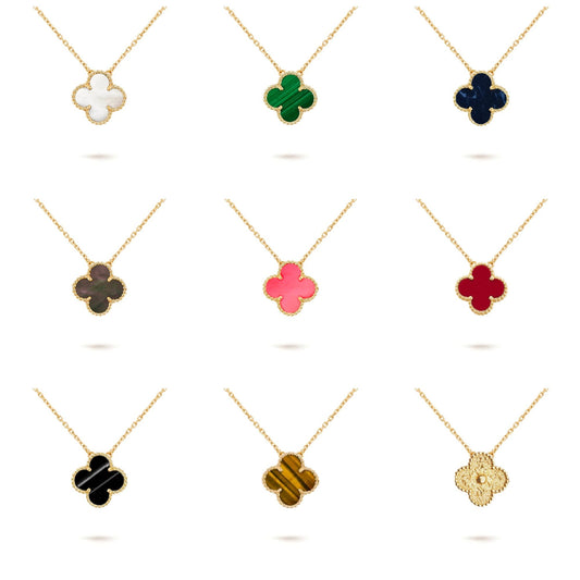 [Angela Jewelry]CLOVER 15MM SINGLE FLOWER NECKLACE COLLECTION