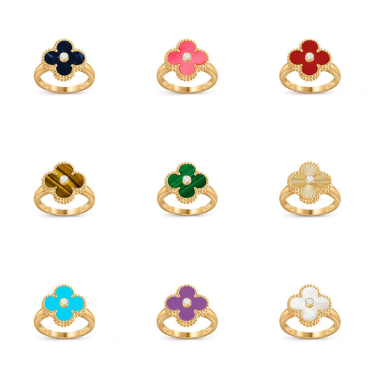 [Angela Jewelry]CLOVER DIAMOND RING GOLD COLLECTION