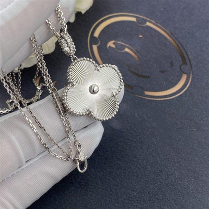 [アンジェラジュエリー]クローバー 25mm シルバー ビッグクローバーネックレス