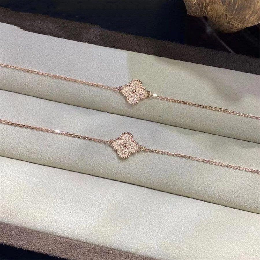 [アンジェラジュエリー]クローバーシングルフラワーブレスレット