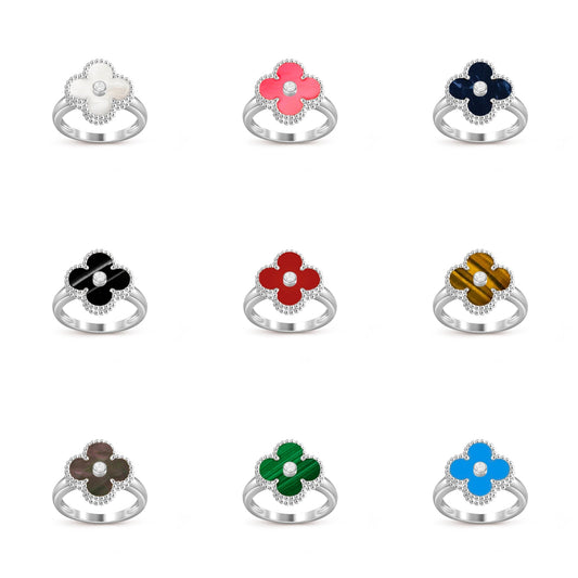 [Angela Jewelry]CLOVER SILVER DIOMND RING COLLECTION