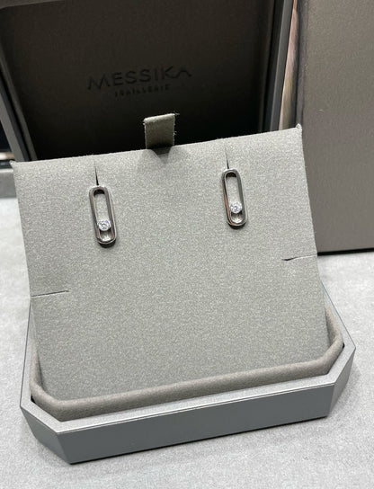 [Angela Jewelry]MOVE UNO SMALL 1 DIAMOND EARRINGS