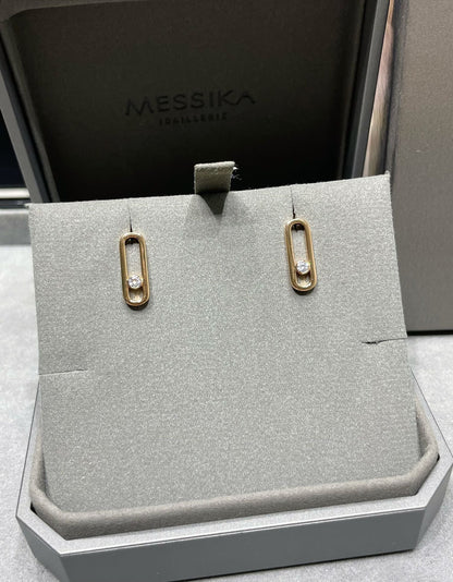 [Angela Jewelry]MOVE UNO SMALL 1 DIAMOND EARRINGS