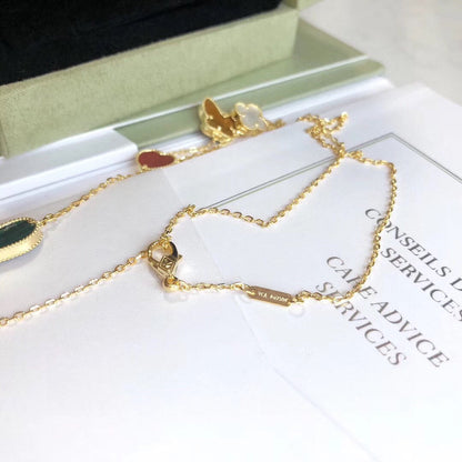 [Angela Schmuck]LUCKY SPRING 4 MOTIVE ROSÉGOLD HALSKETTE