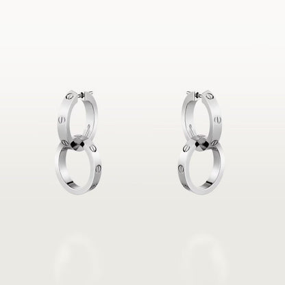 [Angela Jewelry]LOVE 3.3MM DANGLE EARRINGS