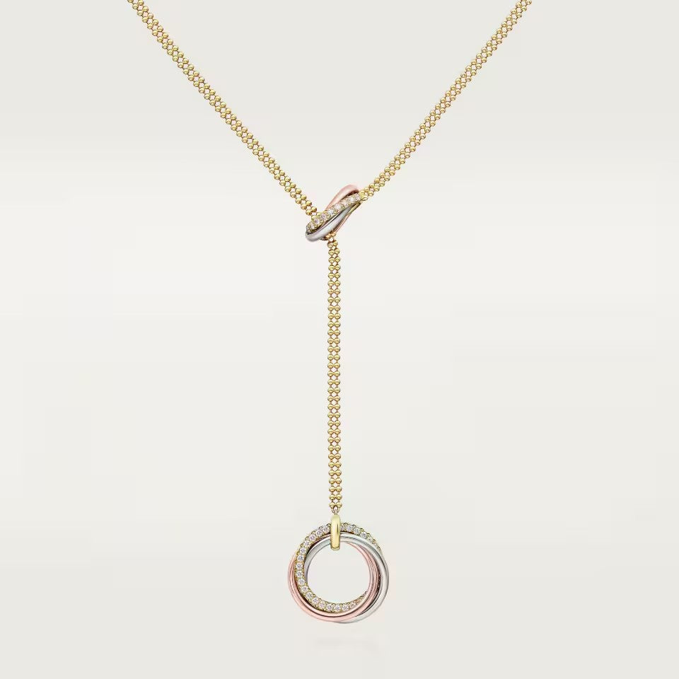 [Angela Jewelry]TRINITY DIAMONDS NECKLACE