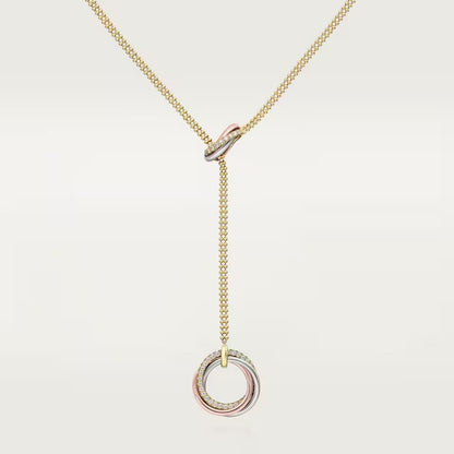 [Angela Jewelry]TRINITY DIAMONDS NECKLACE