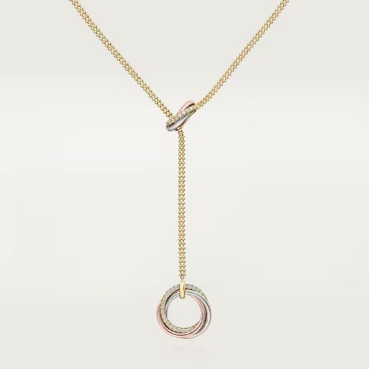 [Angela Jewelry]TRINITY DIAMONDS NECKLACE