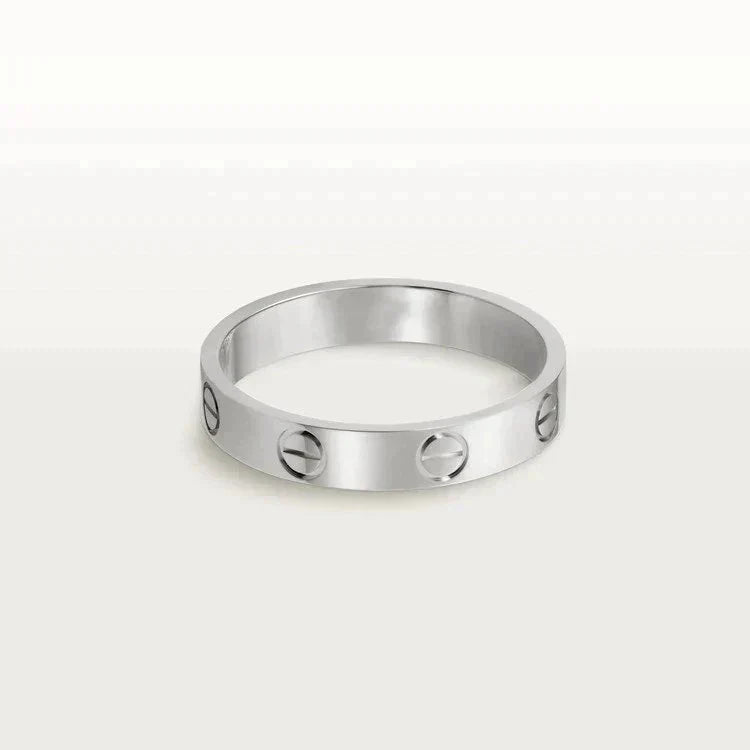 [アンジェラジュエリー]ラブリング 4mm ダイヤモンド1個 シルバー