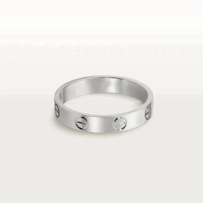 [アンジェラジュエリー]ラブリング 4mm ダイヤモンド1個 シルバー